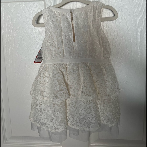 Cat & Jack Infant girls Sz 12 mo, Cream Lace, sleeveless, 2 piece dress NWT - Picture 2 of 10